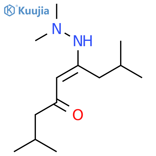 5-Nonen-4-one, 6-(2,2-dimethylhydrazino)-2,8-dimethyl-, (E)- structure
