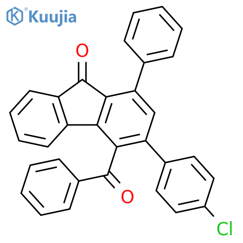 9H-Fluoren-9-one, 4-benzoyl-3-(4-chlorophenyl)-1-phenyl- structure