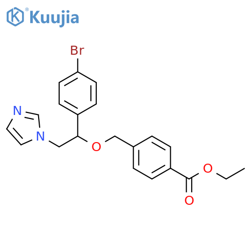 Benzoic acid,4-[[1-(4-bromophenyl)-2-(1H-imidazol-1-yl)ethoxy]methyl]-, ethyl ester structure