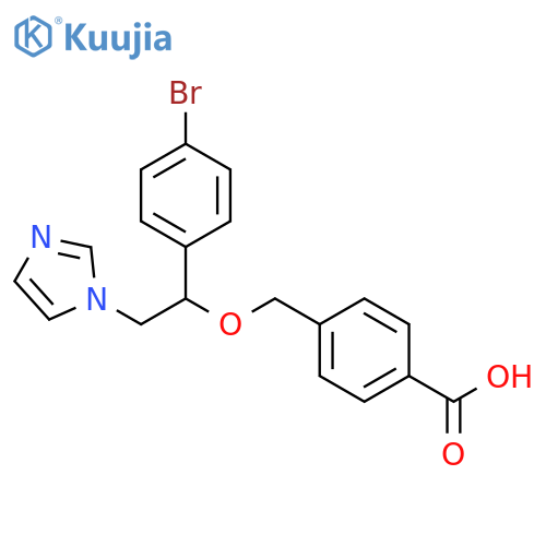 Benzoic acid, 4-[[1-(4-bromophenyl)-2-(1H-imidazol-1-yl)ethoxy]methyl]- structure