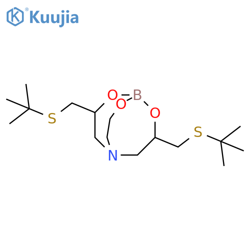 2,8,9-Trioxa-5-aza-1-borabicyclo[3.3.3]undecane,3,7-bis[[(1,1-dimethylethyl)thio]methyl]- structure