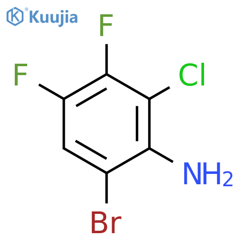 Benzenamine, 6-bromo-2-chloro-3,4-difluoro- structure