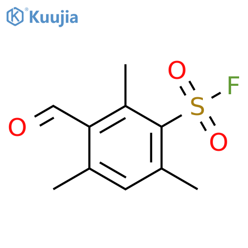 Benzenesulfonyl fluoride, 3-formyl-2,4,6-trimethyl- structure