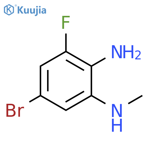 5-Bromo-3-fluoro-N1-methylbenzene-1,2-diamine structure