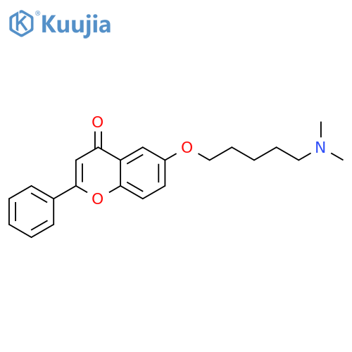 4H-1-Benzopyran-4-one, 6-[[5-(dimethylamino)pentyl]oxy]-2-phenyl- structure