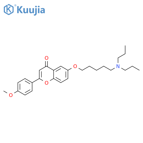 4H-1-Benzopyran-4-one,6-[[5-(dipropylamino)pentyl]oxy]-2-(4-methoxyphenyl)- structure