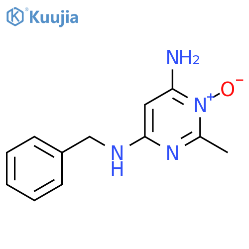 4,6-Pyrimidinediamine, 2-methyl-N-(phenylmethyl)-, 1-oxide structure