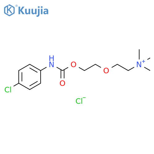 Ethanaminium,2-[2-[[[(4-chlorophenyl)amino]carbonyl]oxy]ethoxy]-N,N,N-trimethyl-,chloride structure