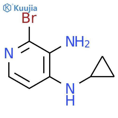 3,4-Pyridinediamine, 2-bromo-N4-cyclopropyl- structure