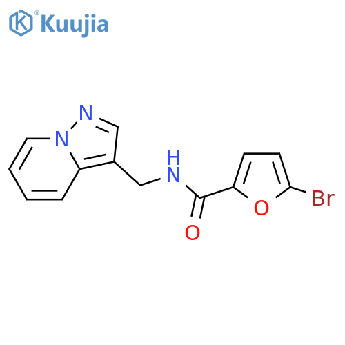 5-bromo-N-({pyrazolo1,5-apyridin-3-yl}methyl)furan-2-carboxamide structure