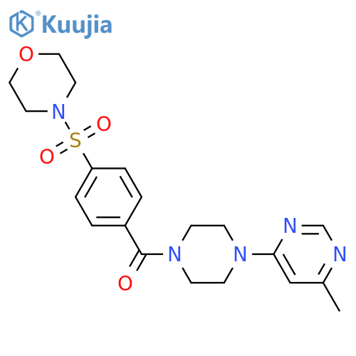 4-{4-4-(6-methylpyrimidin-4-yl)piperazine-1-carbonylbenzenesulfonyl}morpholine structure