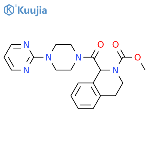 methyl 1-4-(pyrimidin-2-yl)piperazine-1-carbonyl-1,2,3,4-tetrahydroisoquinoline-2-carboxylate structure