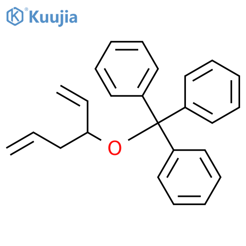 Benzene, 1,1',1''-[[(1-ethenyl-3-butenyl)oxy]methylidyne]tris- structure