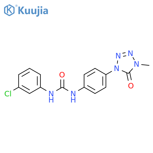 1-(3-chlorophenyl)-3-4-(4-methyl-5-oxo-4,5-dihydro-1H-1,2,3,4-tetrazol-1-yl)phenylurea structure