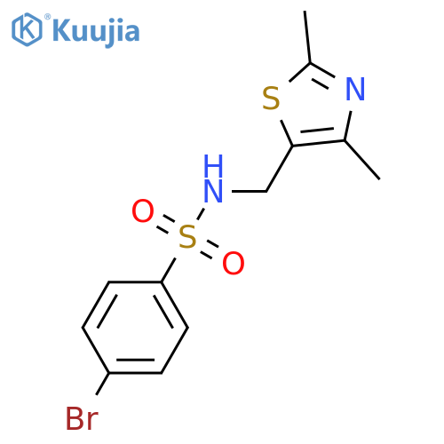 4-bromo-N-(2,4-dimethyl-1,3-thiazol-5-yl)methylbenzene-1-sulfonamide structure