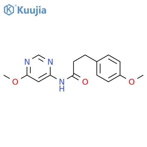 3-(4-methoxyphenyl)-N-(6-methoxypyrimidin-4-yl)propanamide structure