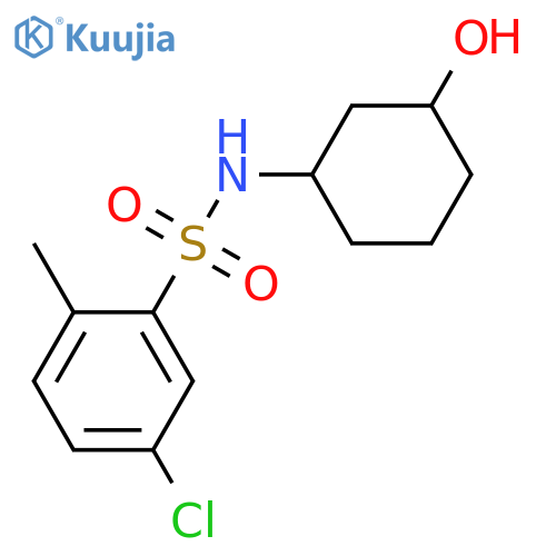 5-chloro-N-(3-hydroxycyclohexyl)-2-methylbenzene-1-sulfonamide structure