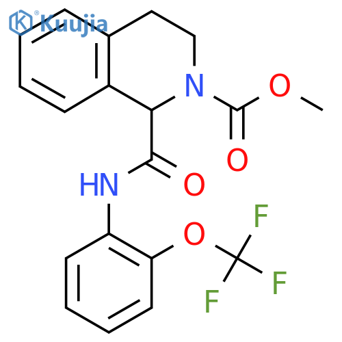 methyl 1-{2-(trifluoromethoxy)phenylcarbamoyl}-1,2,3,4-tetrahydroisoquinoline-2-carboxylate structure