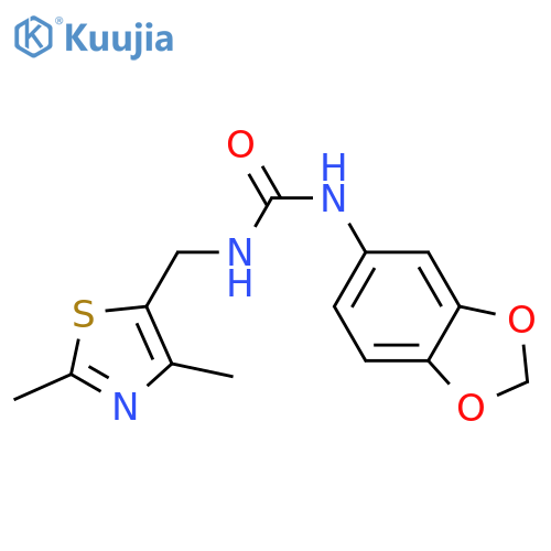 1-(2H-1,3-benzodioxol-5-yl)-3-(2,4-dimethyl-1,3-thiazol-5-yl)methylurea structure