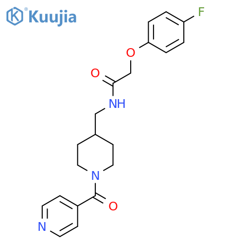 2-(4-fluorophenoxy)-N-{1-(pyridine-4-carbonyl)piperidin-4-ylmethyl}acetamide structure