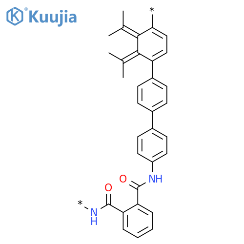 Poly[iminocarbonylphenylenecarbonylimino-1,4-phenylene(1-methylethylidene)-1,4-phenylene(1-methylethylidene)-1,4-phenylene] structure