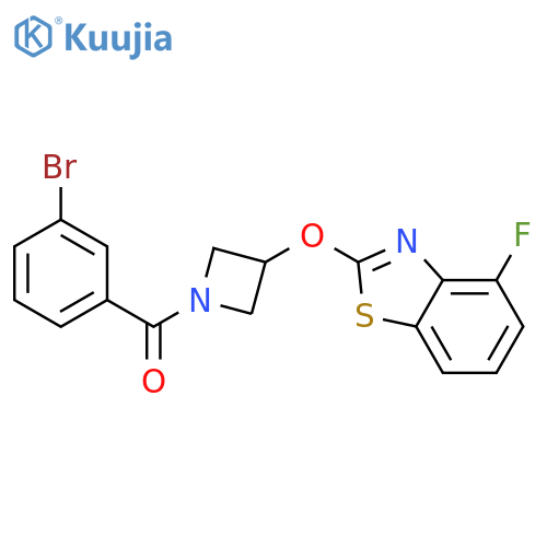 2-{[1-(3-bromobenzoyl)azetidin-3-yl]oxy}-4-fluoro-1,3-benzothiazole structure