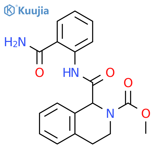 methyl 1-(2-carbamoylphenyl)carbamoyl-1,2,3,4-tetrahydroisoquinoline-2-carboxylate structure