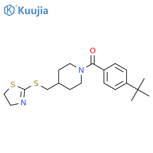 1-(4-tert-butylbenzoyl)-4-[(4,5-dihydro-1,3-thiazol-2-ylsulfanyl)methyl]piperidine structure