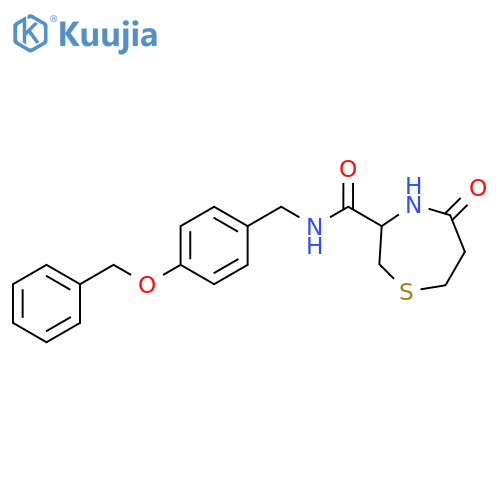 N-{[4-(benzyloxy)phenyl]methyl}-5-oxo-1,4-thiazepane-3-carboxamide structure