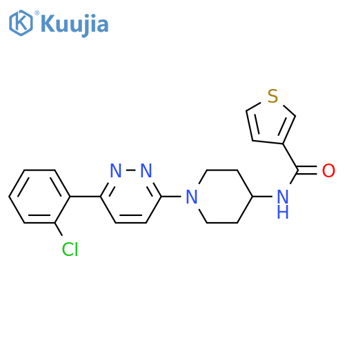 N-{1-6-(2-chlorophenyl)pyridazin-3-ylpiperidin-4-yl}thiophene-3-carboxamide structure