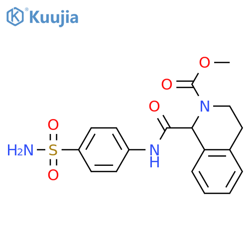 methyl 1-(4-sulfamoylphenyl)carbamoyl-1,2,3,4-tetrahydroisoquinoline-2-carboxylate structure