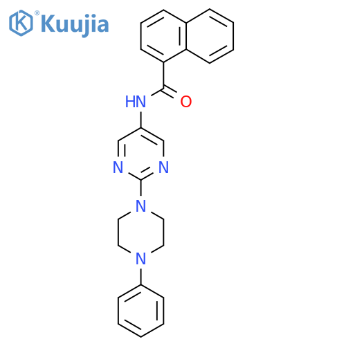 N-2-(4-phenylpiperazin-1-yl)pyrimidin-5-ylnaphthalene-1-carboxamide structure