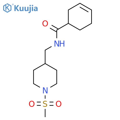 N-[(1-methanesulfonylpiperidin-4-yl)methyl]cyclohex-3-ene-1-carboxamide structure
