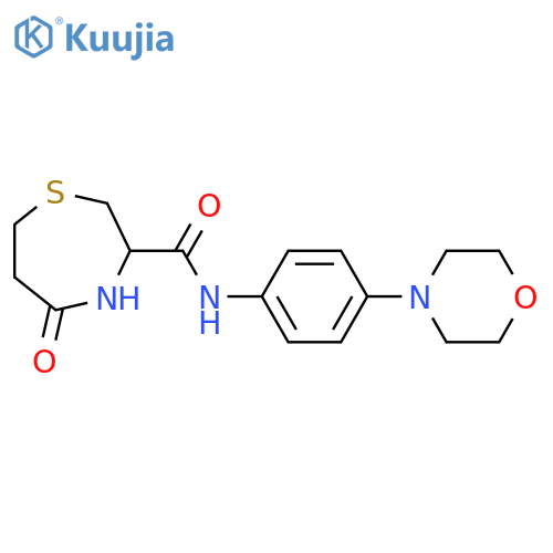 N-[4-(morpholin-4-yl)phenyl]-5-oxo-1,4-thiazepane-3-carboxamide structure