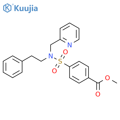 methyl 4-[(2-phenylethyl)[(pyridin-2-yl)methyl]sulfamoyl]benzoate structure