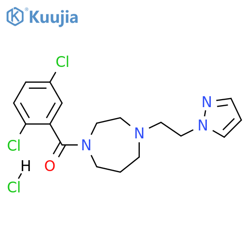 1-(2,5-dichlorobenzoyl)-4-2-(1H-pyrazol-1-yl)ethyl-1,4-diazepane hydrochloride structure