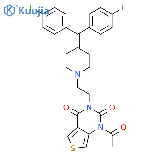 Thieno[3,4-d]pyrimidine-2,4(1H,3H)-dione,1-acetyl-3-[2-[4-[bis(4-fluorophenyl)methylene]-1-piperidinyl]ethyl]- structure