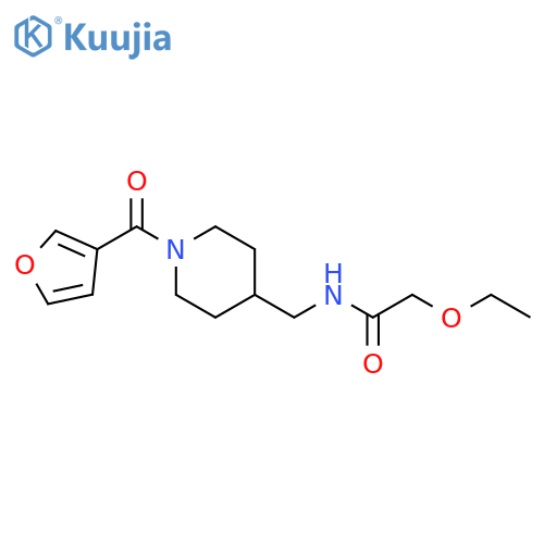 2-ethoxy-N-{1-(furan-3-carbonyl)piperidin-4-ylmethyl}acetamide structure