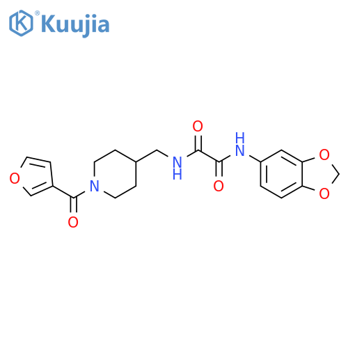 N-(2H-1,3-benzodioxol-5-yl)-N'-{1-(furan-3-carbonyl)piperidin-4-ylmethyl}ethanediamide structure