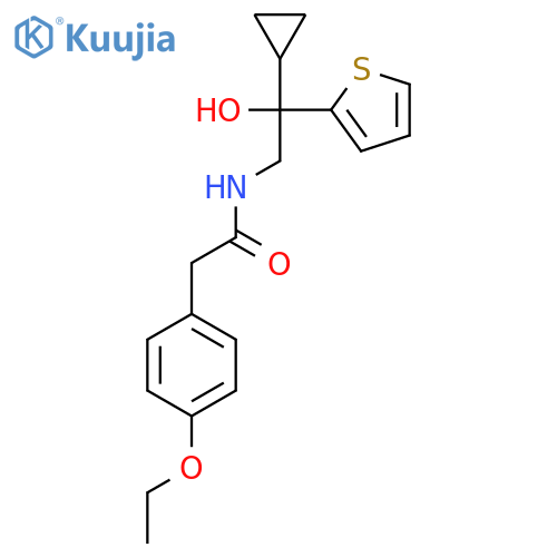 N-2-cyclopropyl-2-hydroxy-2-(thiophen-2-yl)ethyl-2-(4-ethoxyphenyl)acetamide structure