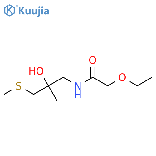 2-ethoxy-N-2-hydroxy-2-methyl-3-(methylsulfanyl)propylacetamide structure