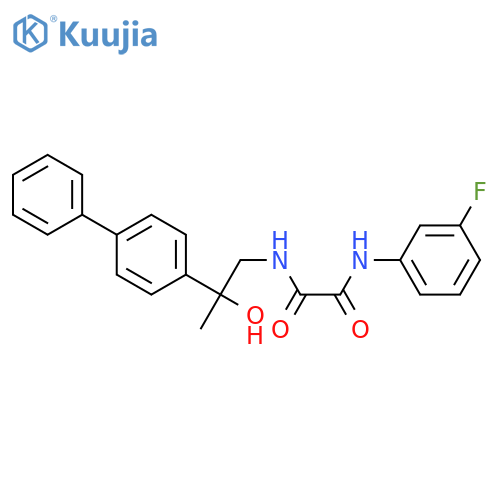 N-(2-{1,1'-biphenyl-4-yl}-2-hydroxypropyl)-N'-(3-fluorophenyl)ethanediamide structure