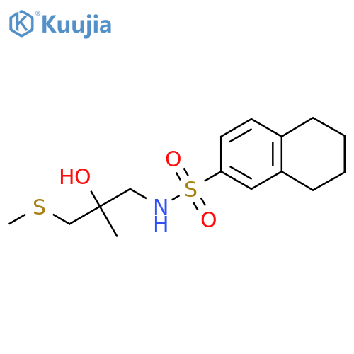 N-2-hydroxy-2-methyl-3-(methylsulfanyl)propyl-5,6,7,8-tetrahydronaphthalene-2-sulfonamide structure
