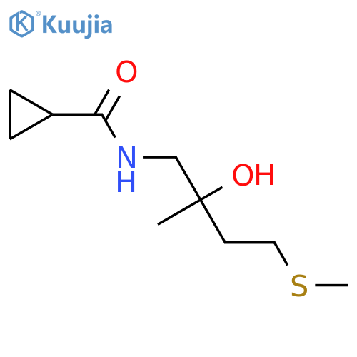 N-[2-hydroxy-2-methyl-4-(methylsulfanyl)butyl]cyclopropanecarboxamide structure