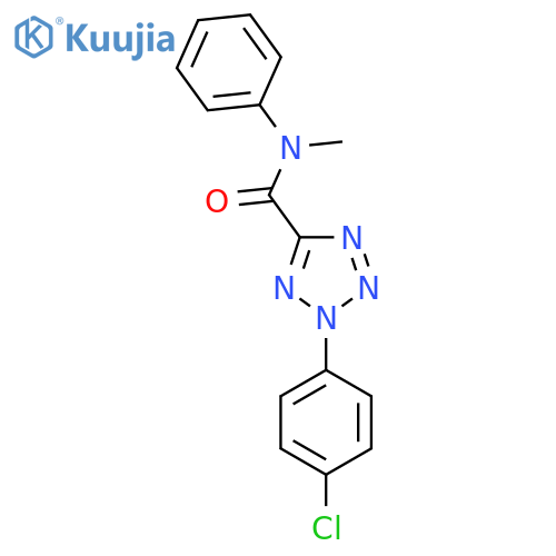 2-(4-chlorophenyl)-N-methyl-N-phenyl-2H-1,2,3,4-tetrazole-5-carboxamide structure