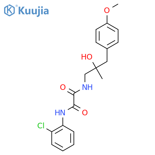 N-(2-chlorophenyl)-N'-2-hydroxy-3-(4-methoxyphenyl)-2-methylpropylethanediamide structure