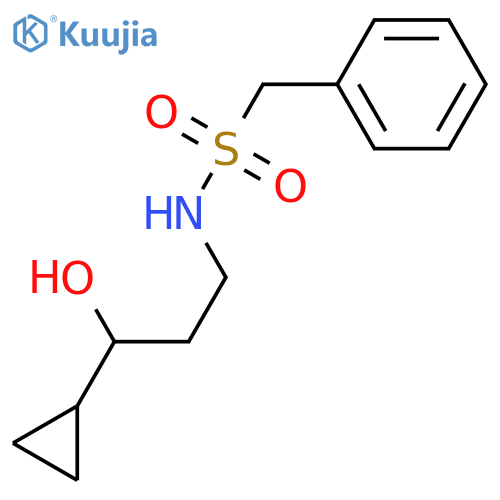 N-(3-cyclopropyl-3-hydroxypropyl)-1-phenylmethanesulfonamide structure