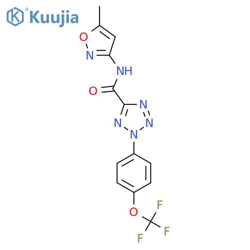 N-(5-methyl-1,2-oxazol-3-yl)-2-[4-(trifluoromethoxy)phenyl]-2H-1,2,3,4-tetrazole-5-carboxamide structure