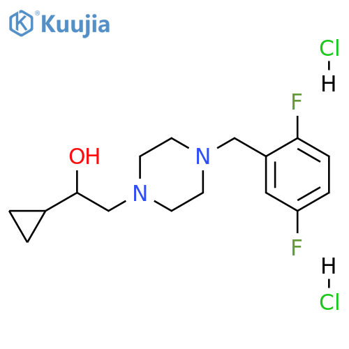 1-cyclopropyl-2-{4-(2,5-difluorophenyl)methylpiperazin-1-yl}ethan-1-ol dihydrochloride structure