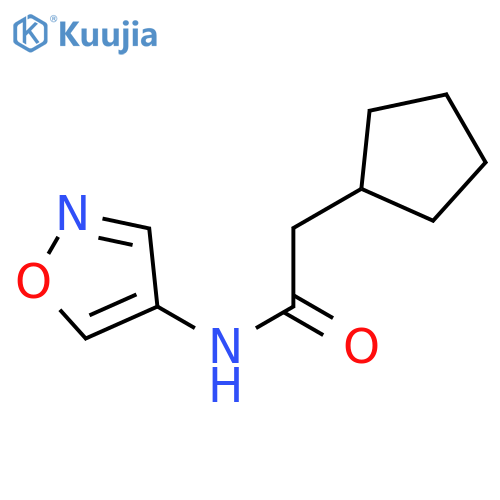 2-cyclopentyl-N-(1,2-oxazol-4-yl)acetamide structure